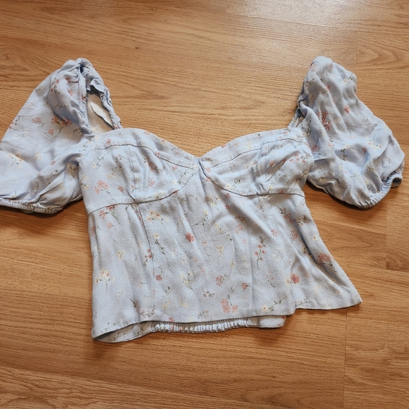 Light Blue Wilfred Novella Top - Picture 1 of 4